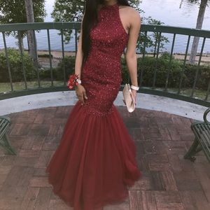 Burgundy prom dress ✨